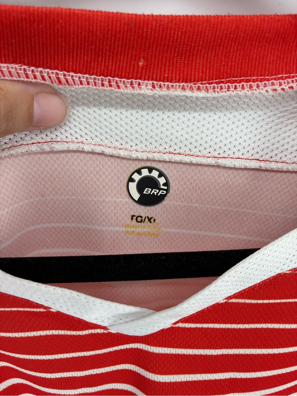 Can An BRP Men's Red and White Performance Shirt - Picture 3 of 9